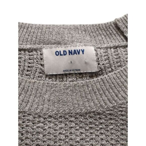 Old Navy Womens Knit Sweater S Gray Long Sleeve Lightweight Casual Comfyβ Cozy - Picture 3 of 4